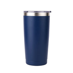 20oz Powder Coated Tumbler  Colorful Stainless Steel Double Wall Coffee Tumbler with Bottle Opener Lid