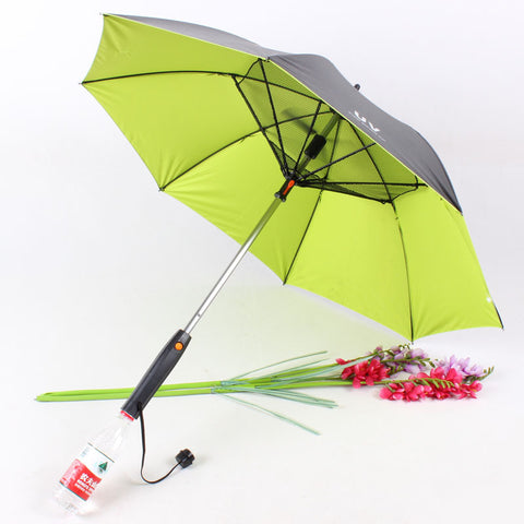 Cool Summer UV Protection Large Size Electric Straight Golf Fan Umbrella with Water Spray