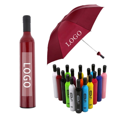 Foldable Bottle Anti-UV Umbrellas Promotion Custom Logo Umbrellas