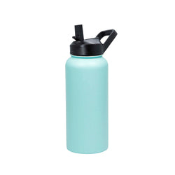BPA Free Wide Mouth Sport Water Bottle Double Wall Stainless Steel Vacuum Flask Custom Logo with Handle Lid