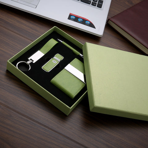 Promotional Gift Sets Corporate Business Gift Sets Logo Customized Card Holder USB Flash Drive Ballpen & Keyholder Gift Set
