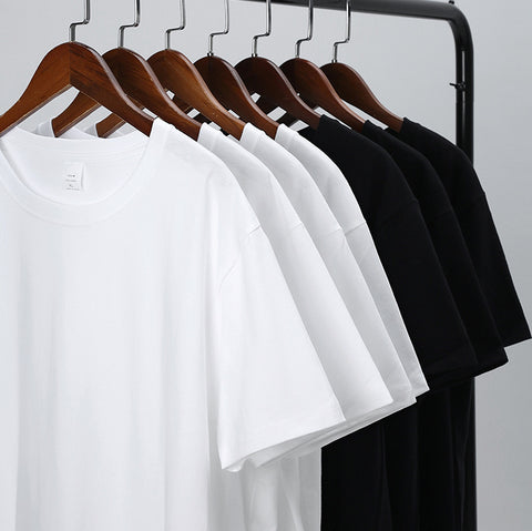 Plain T Shirt High Quality Cotton Blank T Shirt Custom White T Shirt Unisex Men's T-shirts Pour Hommes Wholesale Tshirts For Men