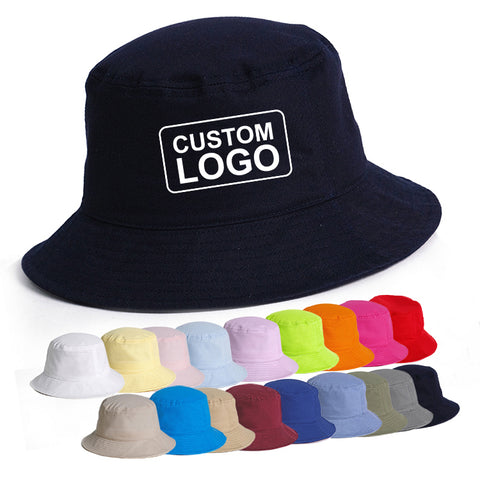 Wholesale Mens Womens Cotton Black White Fisherman Hats Embroidery Logo Designer Rainbow Custom Bucket Hats
